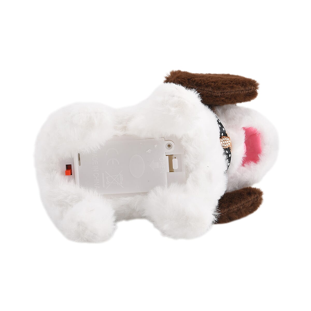  Livmore Set of 2 Pcs Coffee Electric Walking Plush Dog Toy (2xAA Battery Not Included) image number 4