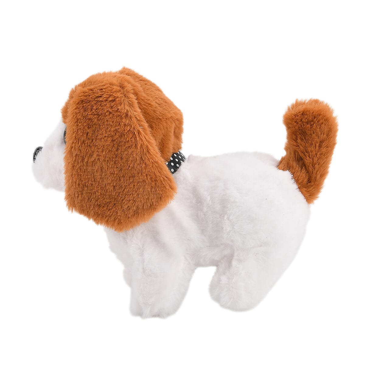  Livmore Set of 2 Pcs Brown Electric Walking Plush Dog Toy (2xAA Battery Not Included) image number 2