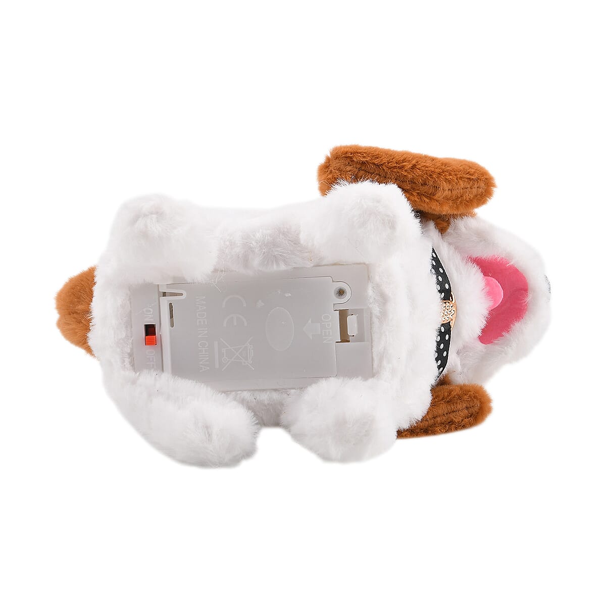  Livmore Set of 2 Pcs Brown Electric Walking Plush Dog Toy (2xAA Battery Not Included) image number 4