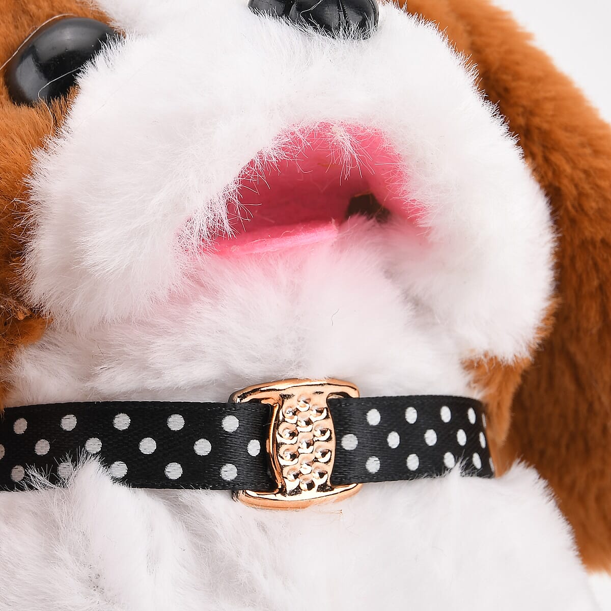  Livmore Set of 2 Pcs Brown Electric Walking Plush Dog Toy (2xAA Battery Not Included) image number 5