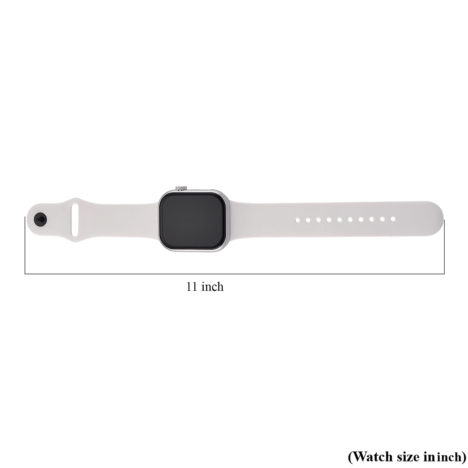 S9 Multi Functional Smart Watch with White Silicone and Blue Howlite with Crystal Faux Leather Strap