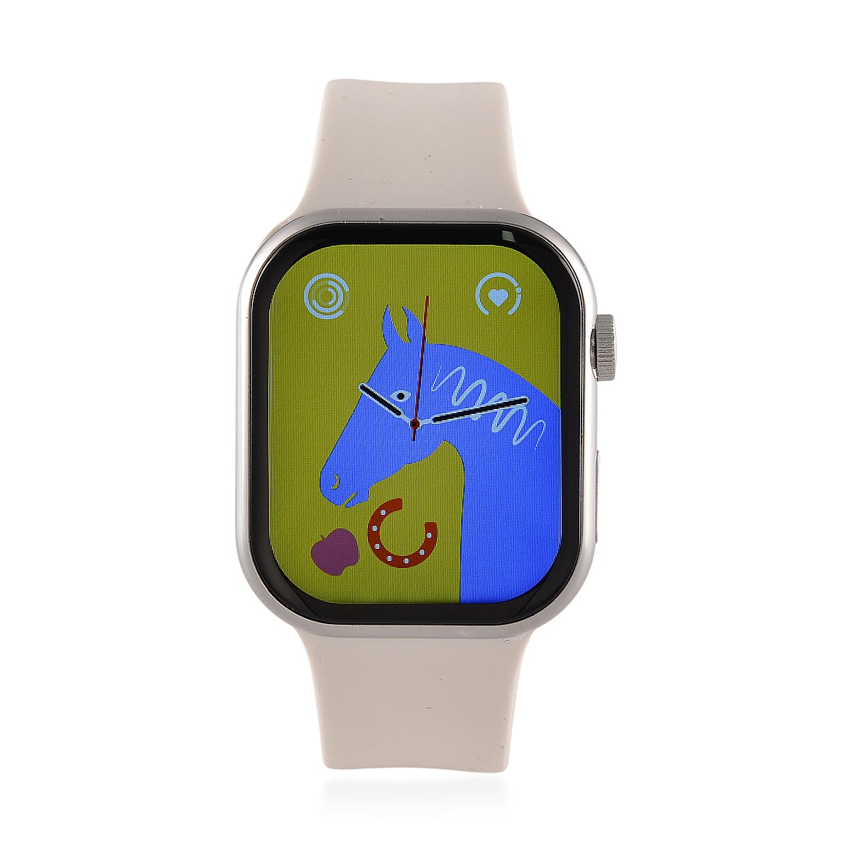 S9 Multi Functional Smart Watch with White Silicone and Amethyst with Crystal Faux Leather Strap image number 5