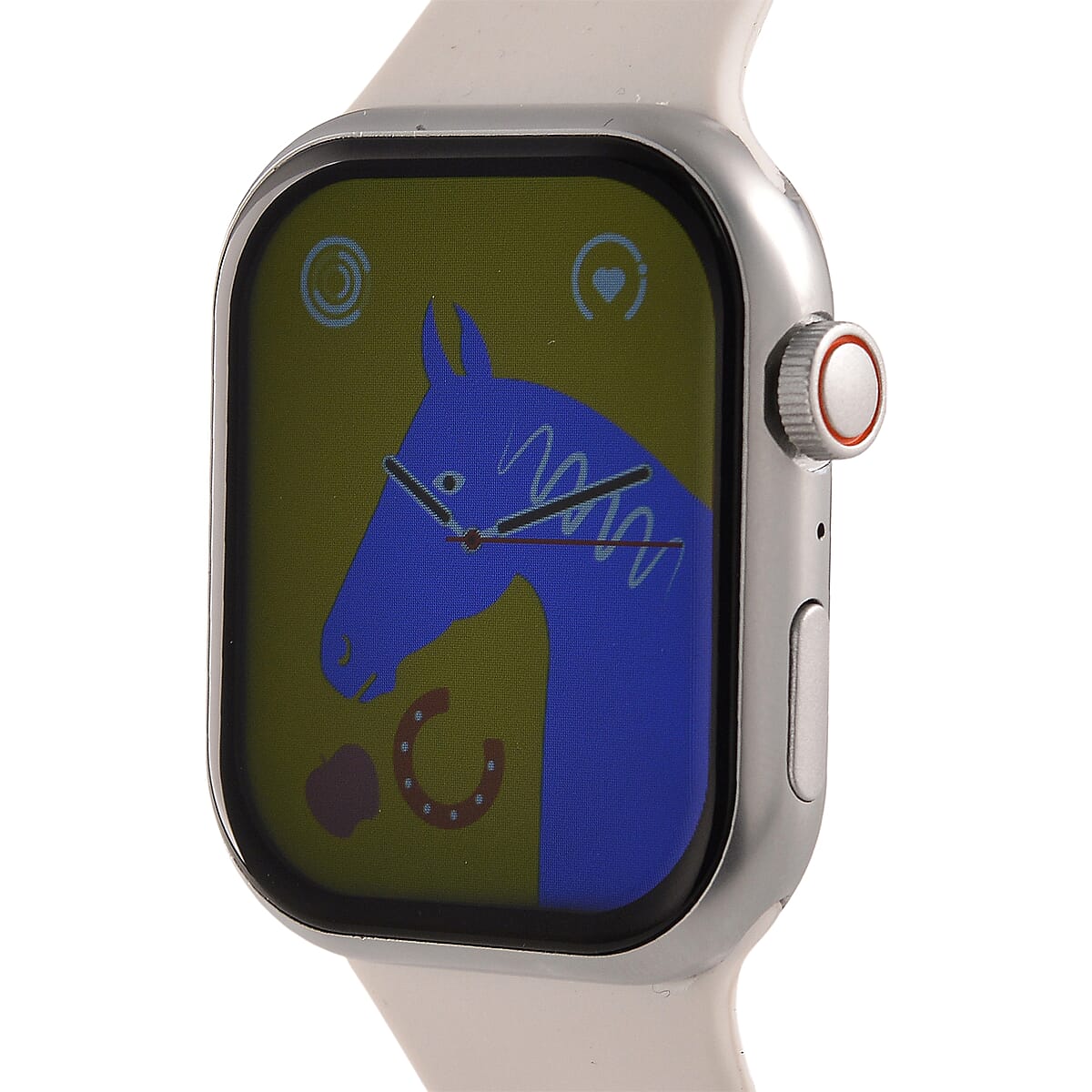 S9 Multi Functional Smart Watch with White Silicone and Amethyst with Crystal Faux Leather Strap image number 6