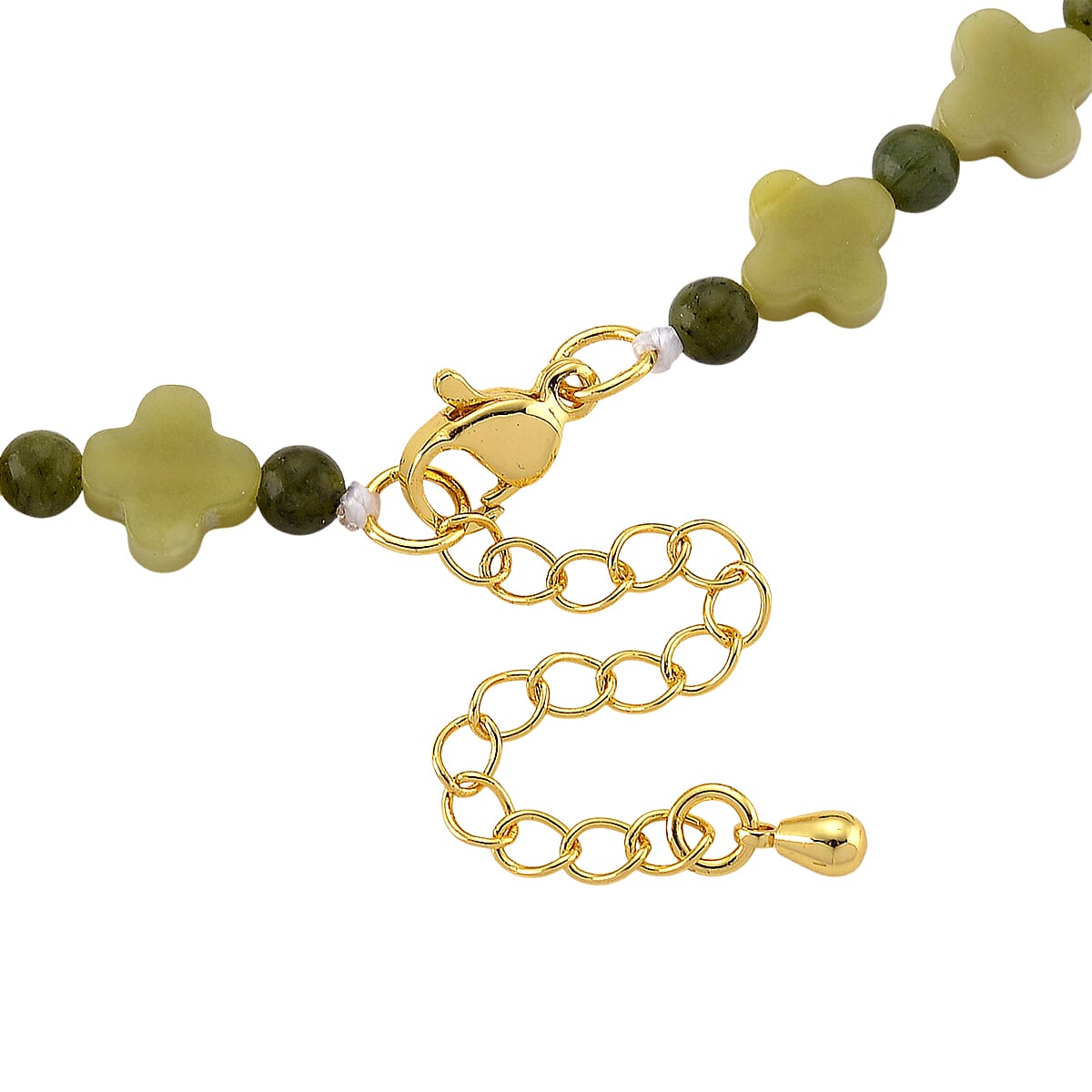 Connemara Marble 75.00 ctw Beaded Necklace in Goldtone 18-20 Inches image number 4