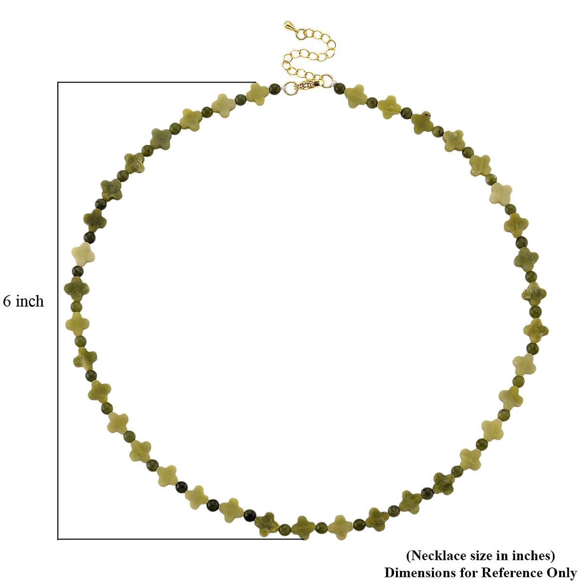 Connemara Marble 75.00 ctw Beaded Necklace in Goldtone 18-20 Inches image number 5