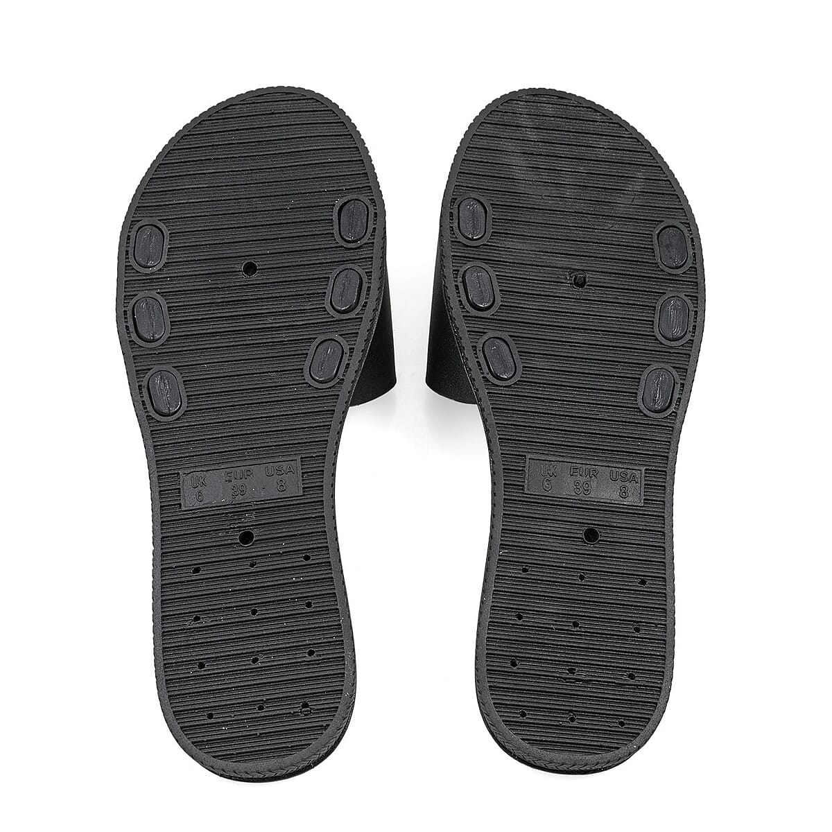 LOVE 83 Black Rhinestone Buckle Slides - M image number 4