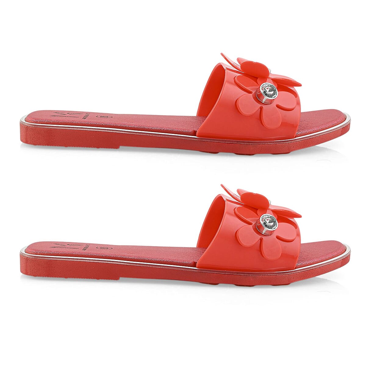 MATERIAL GIRL Red Floral EVA Slides - L image number 2