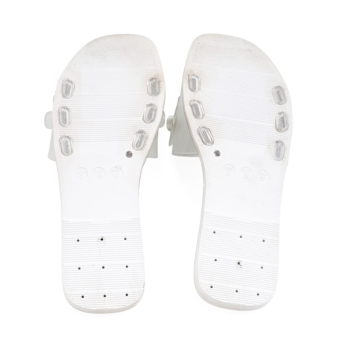 MATERIAL GIRL Clear Floral EVA Slides - Size 7 image number 3