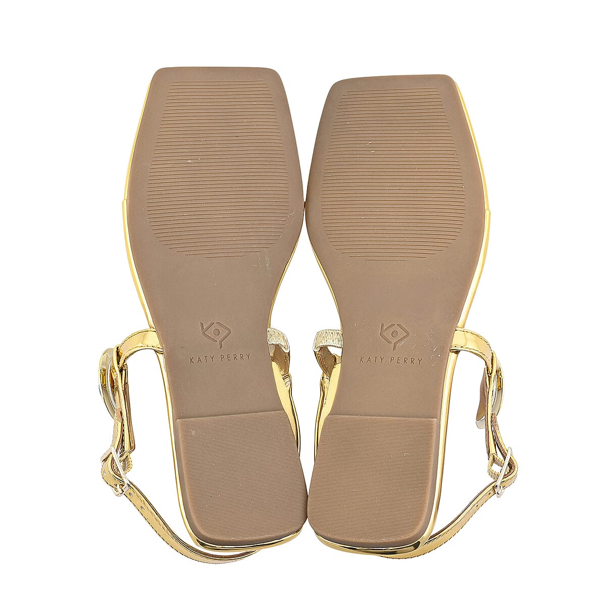 KATY PERRY Gold The Camie Stone Sandal - Size 7 image number 5