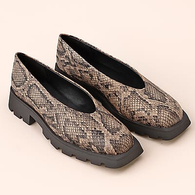 KATY PERRY Brown Snake The Darling Slip-on Loafer - Size 6.5