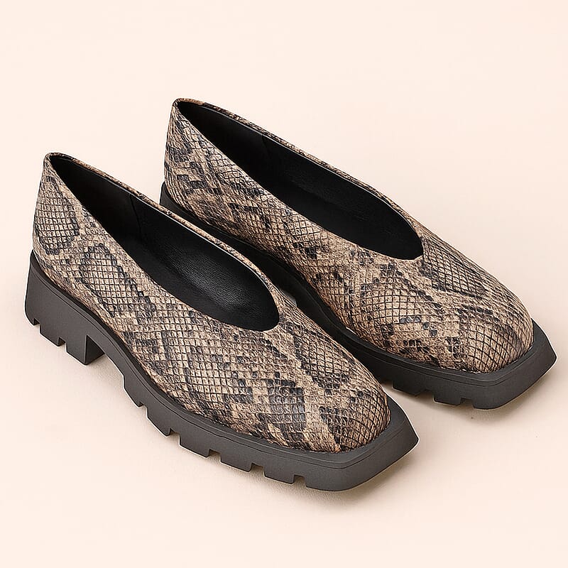 KATY PERRY Brown Snake The Darling Slip-on Loafer - Size 6.5
