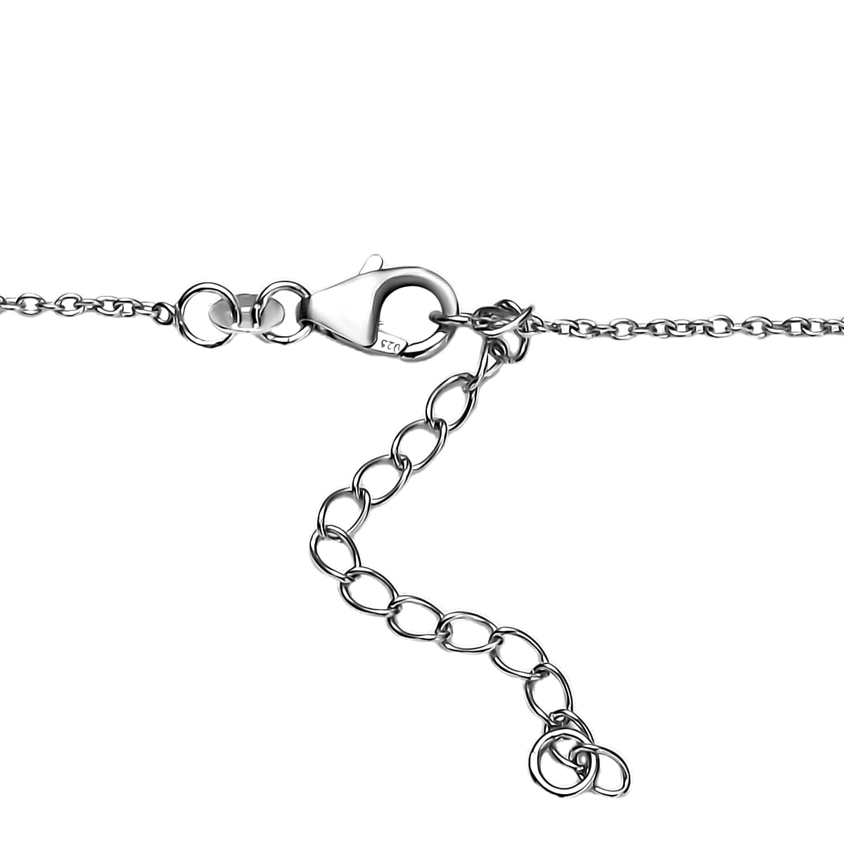 D'Joy Tanzanite and Moissanite 8.40 ctw Blue Sky in Night Necklace 18 Inches in Rhodium Over Sterling Silver