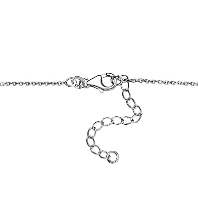 D'Joy Tanzanite and Moissanite 8.00 ctw Blue Sky in Night Necklace 18 Inches in Rhodium Over Sterling Silver