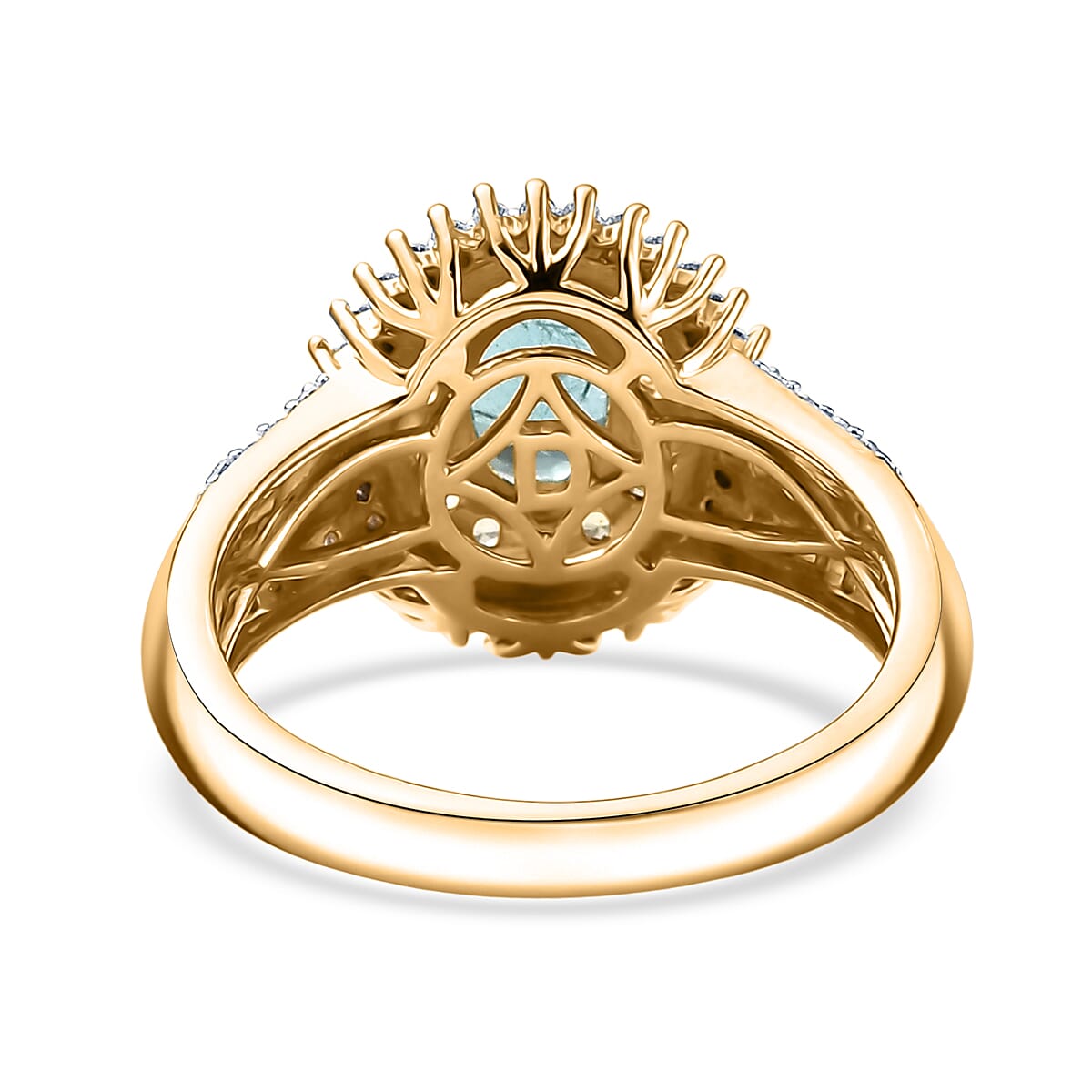 D'Joy Premium Kagem Zambian Emerald, Multi Gemstone Ring in 18K Vermeil YG Over Sterling Silver (Size 6.0) 1.40 ctw image number 4