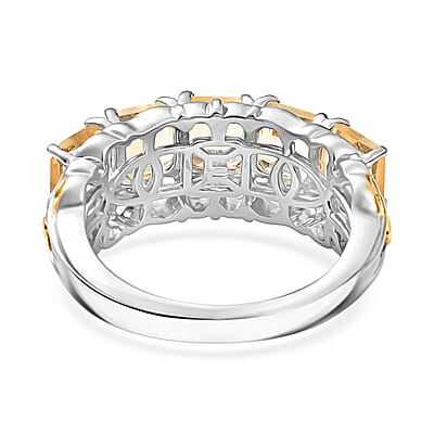 EverTrue Brazilian Citrine Ring in 18K YG Plated and Platinum Bond 3.30 ctw (Size 7.0)