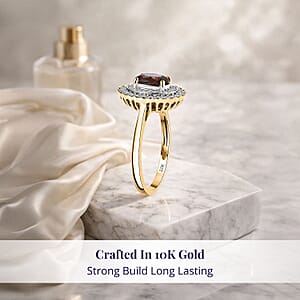 Certified & Appraised Luxoro AAA Madagascar Color Change Garnet and I2 Diamond 2.00 ctw Ring in 10K Yellow Gold (Size 9.0)