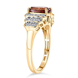 Certified & Appraised Luxoro AAA Madagascar Color Change Garnet and I2 Diamond 1.75 ctw Ring in 10K Yellow Gold (Size 10.0)