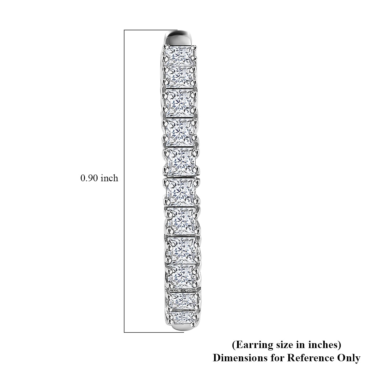 Luxuriant Lab Grown Diamond VS 2.00 ctw Hoop Earrings in Rhodium Over Sterling Silver  image number 4