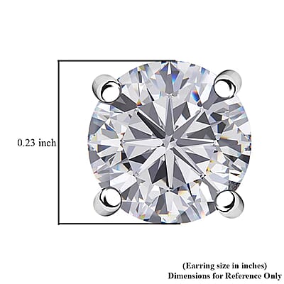 SGL Certified Luxuriant Lab Grown Diamond G-H SI 1.50 ctw Solitaire Stud Earrings in 10K Yellow Gold