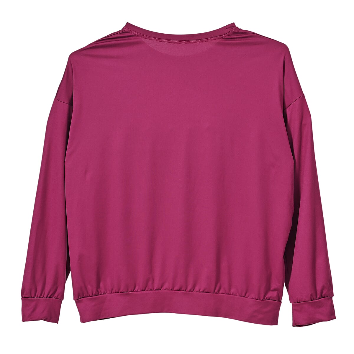 Doorbuster Tamsy Purple Bold Star Crystal Long Sleeve Top - One Size Fits Up to XLarge image number 3