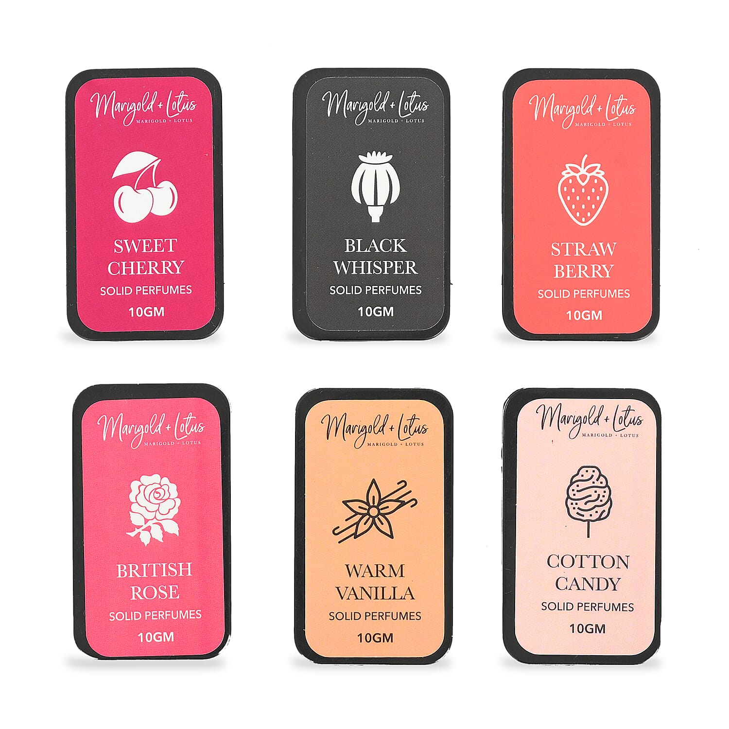 Set of 6 Solid Perfumes Area Underarm Rollon For Women