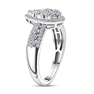 Luxuriant Lab Grown Diamond G-H SI 1.00 ctw Ring in Rhodium Over Sterling Silver (Size 9.0)