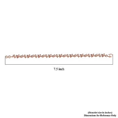 D'Joy Uncut Pink Diamond 0.25 ctw Bracelet in 18K Vermeil Rose Gold Over Sterling Silver (7.25 In)
