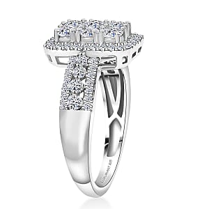 Luxuriant Lab Grown Diamond G-H SI 1.00 ctw Ring in Rhodium Over Sterling Silver (Size 9.0)