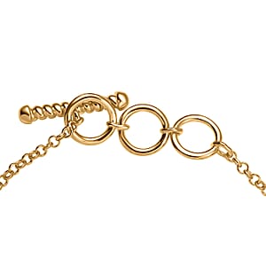 EverTrue Red Tiger Eye 15.10 ctw Bracelet in 18K Yellow Gold Plated (7.50 In)