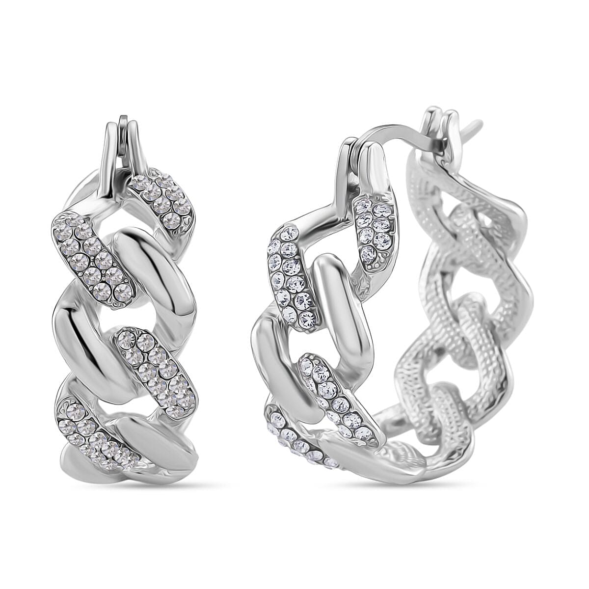 Austrian Crystal Earrings in Platinum Bond