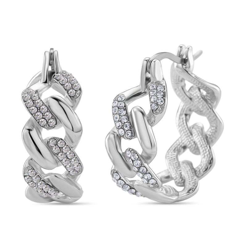 Austrian Crystal Earrings in Platinum Bond