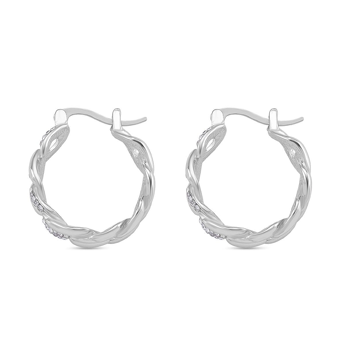 Austrian Crystal Earrings in Platinum Bond