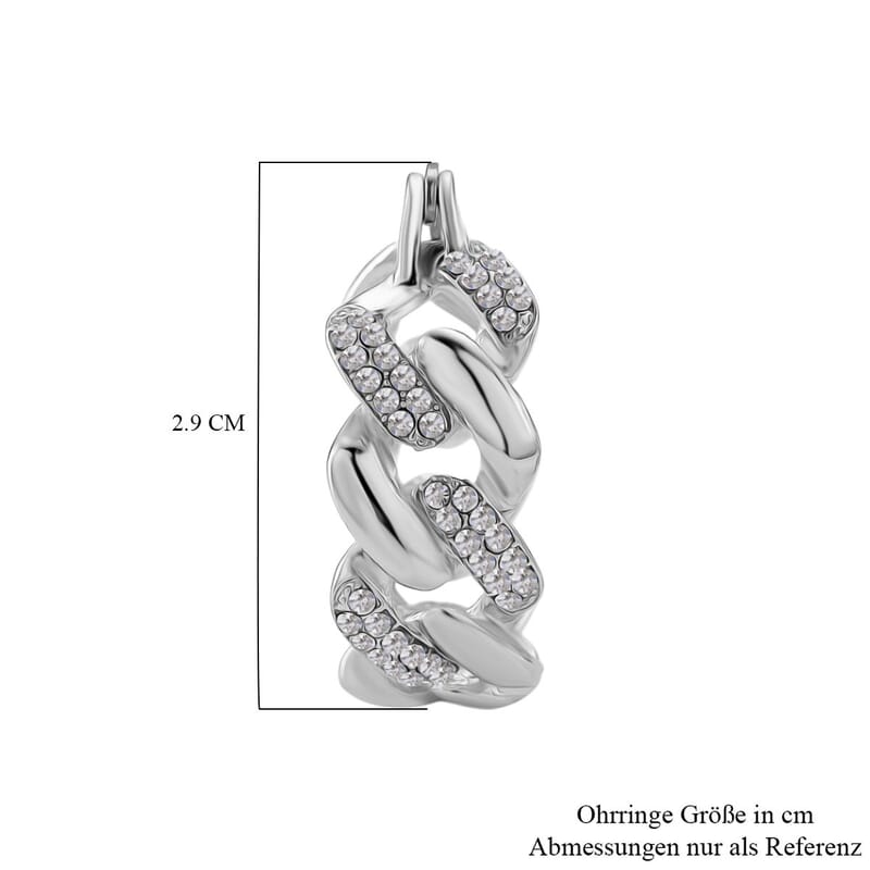 Austrian Crystal Earrings in Platinum Bond