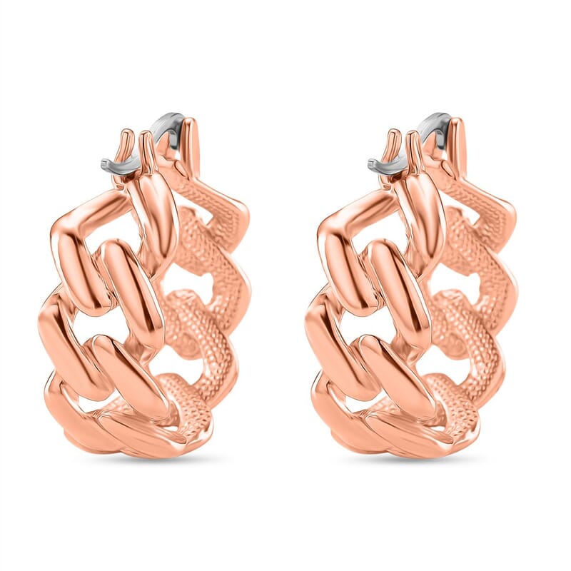 Austrian Crystal Earrings in Rosetone