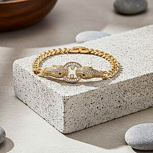 Simulated Multi Diamond 0.22 ctw Bracelet (7.25 In) in Silvertone