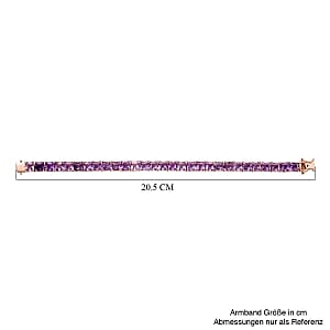 D'Joy Rose De France Amethyst 30.45 ctw Bracelet in 18K Vermeil Rose Gold Over Sterling Silver (7.50 In)