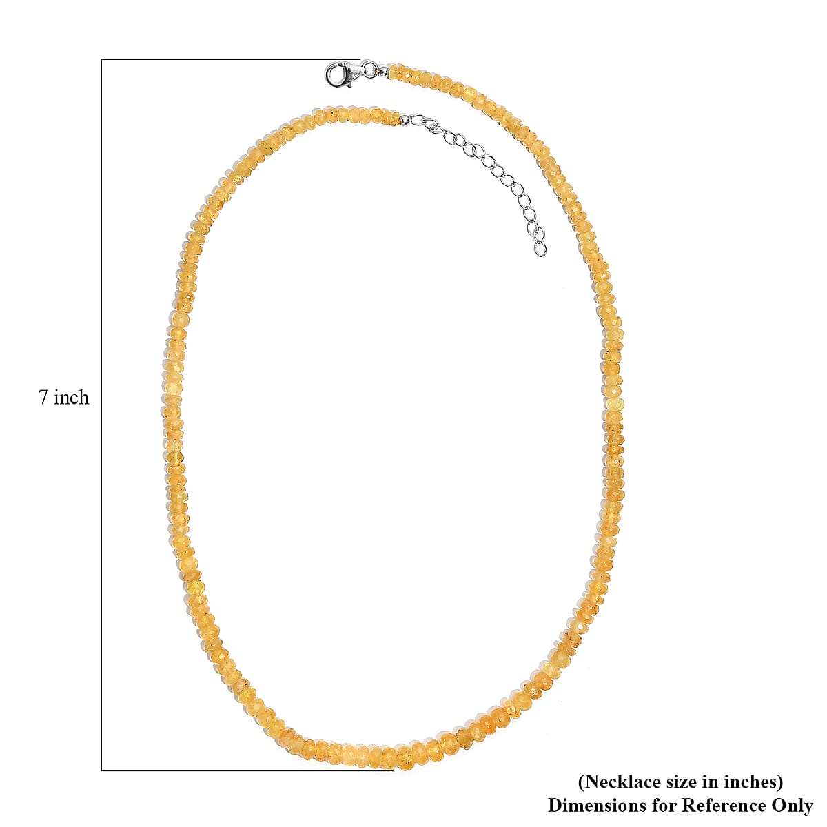 D'Joy Brazilian Heliodor 75.00 ctw Beaded Necklace 18-20 Inches in Rhodium Over Sterling Silver  image number 5