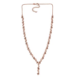 D'Joy Uncut Natural Pink Diamond 0.55 ctw Butterfly Necklace in 18K Vermeil Rose Gold Over Sterling Silver 18-20 Inches