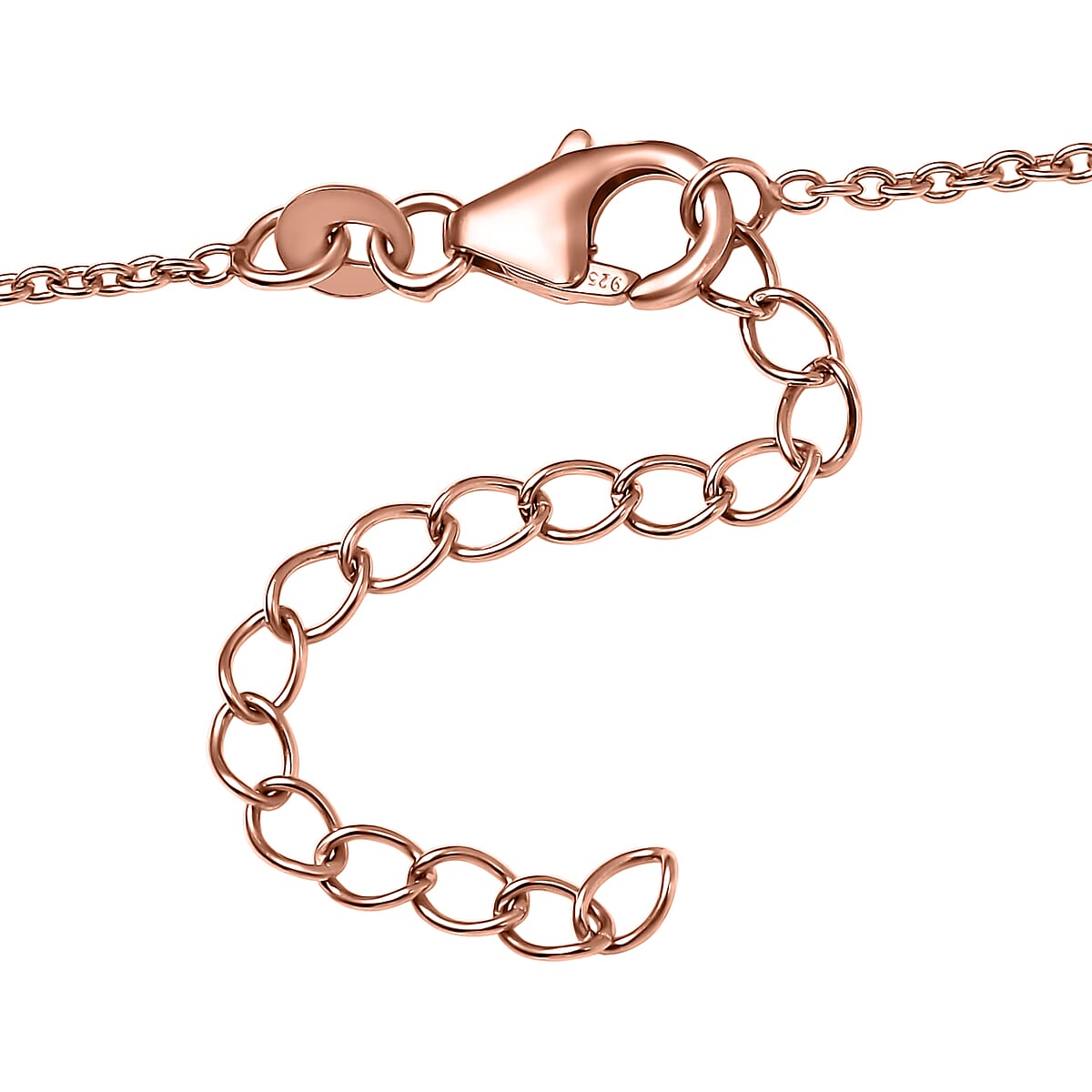 D'Joy Uncut Natural Pink Diamond 0.55 ctw Butterfly Necklace in 18K Vermeil Rose Gold Over Sterling Silver 18-20 Inches image number 4