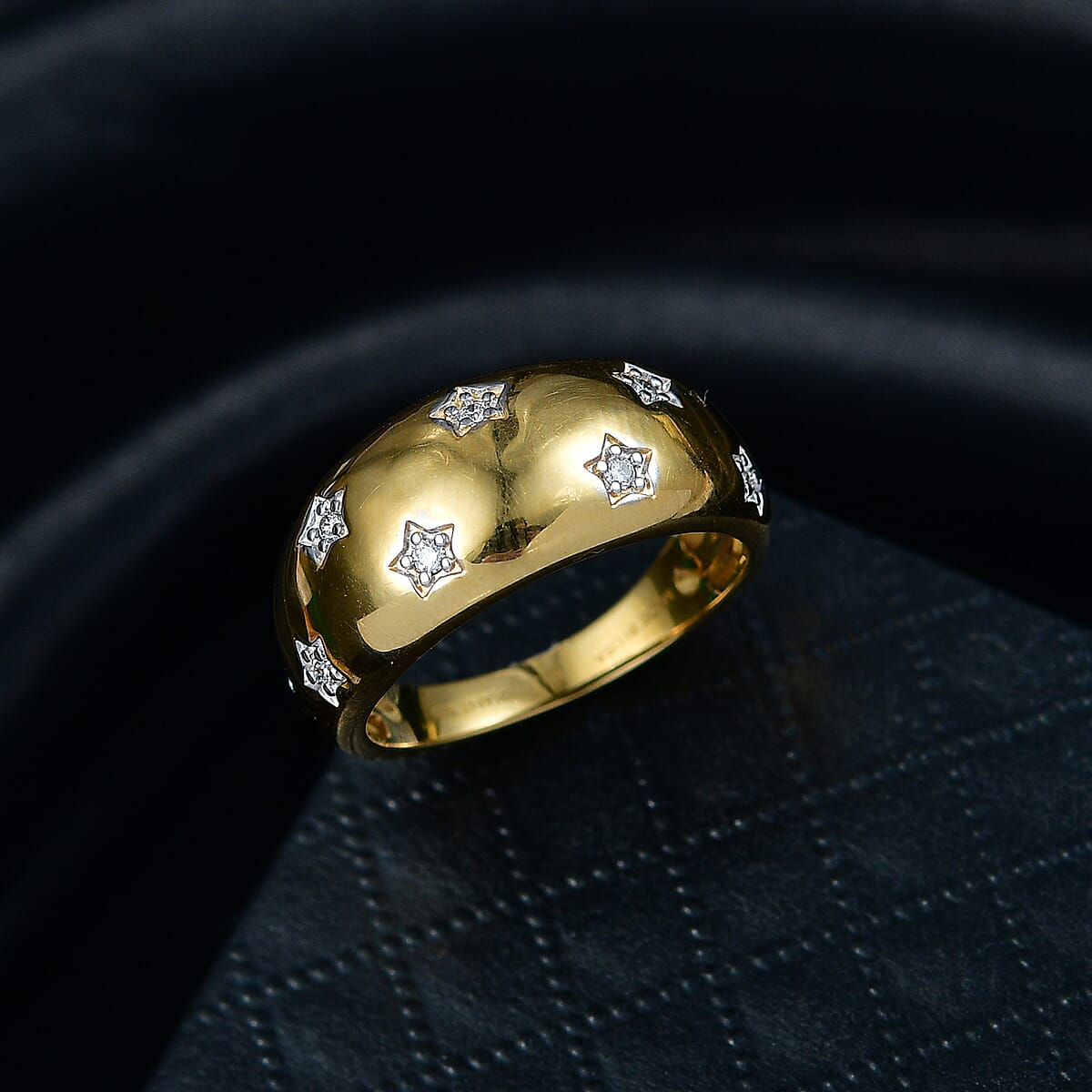 Luxuriant Lab Grown Diamond G-H SI 0.20 ctw Ring in 14K Vermeil Yellow Gold Over Sterling Silver (Size 7.0) image number 1