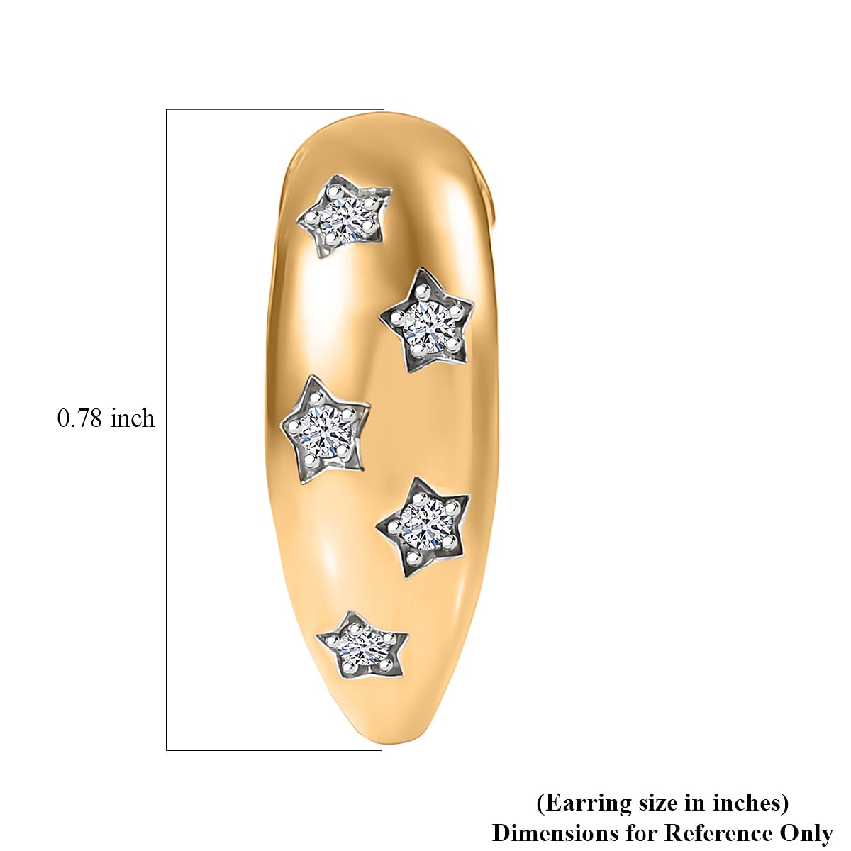 Luxuriant Lab Grown Diamond G-H SI 0.15 ctw Earrings in 14K Vermeil Yellow Gold Over Sterling Silver image number 4