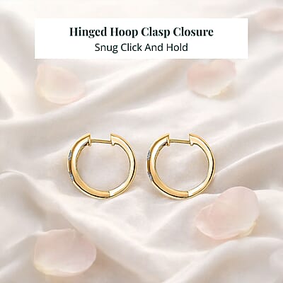 Luxuriant Lab Grown Diamond Earrings in 14K Vermeil YG Over Sterling Silver 0.15 ctw (G-H, SI)