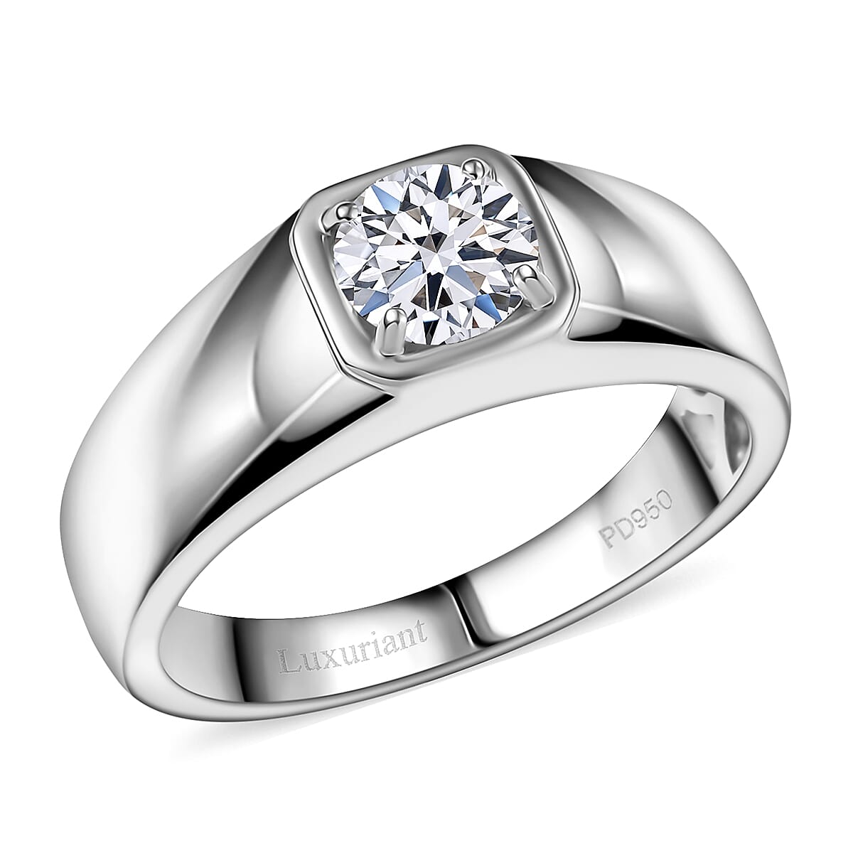 Luxuriant Lab Grown Diamond 1.00 ctw Men's Ring in 950 Palladium (Size 10.0)  image number 0