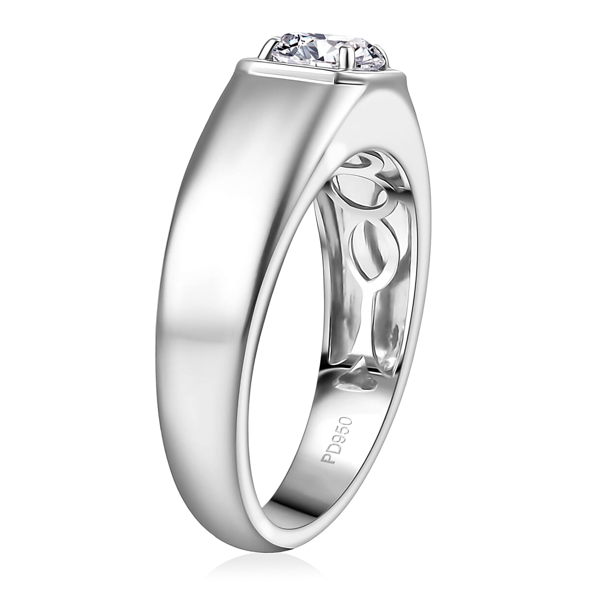 Luxuriant Lab Grown Diamond 1.00 ctw Men's Ring in 950 Palladium (Size 10.0)  image number 3