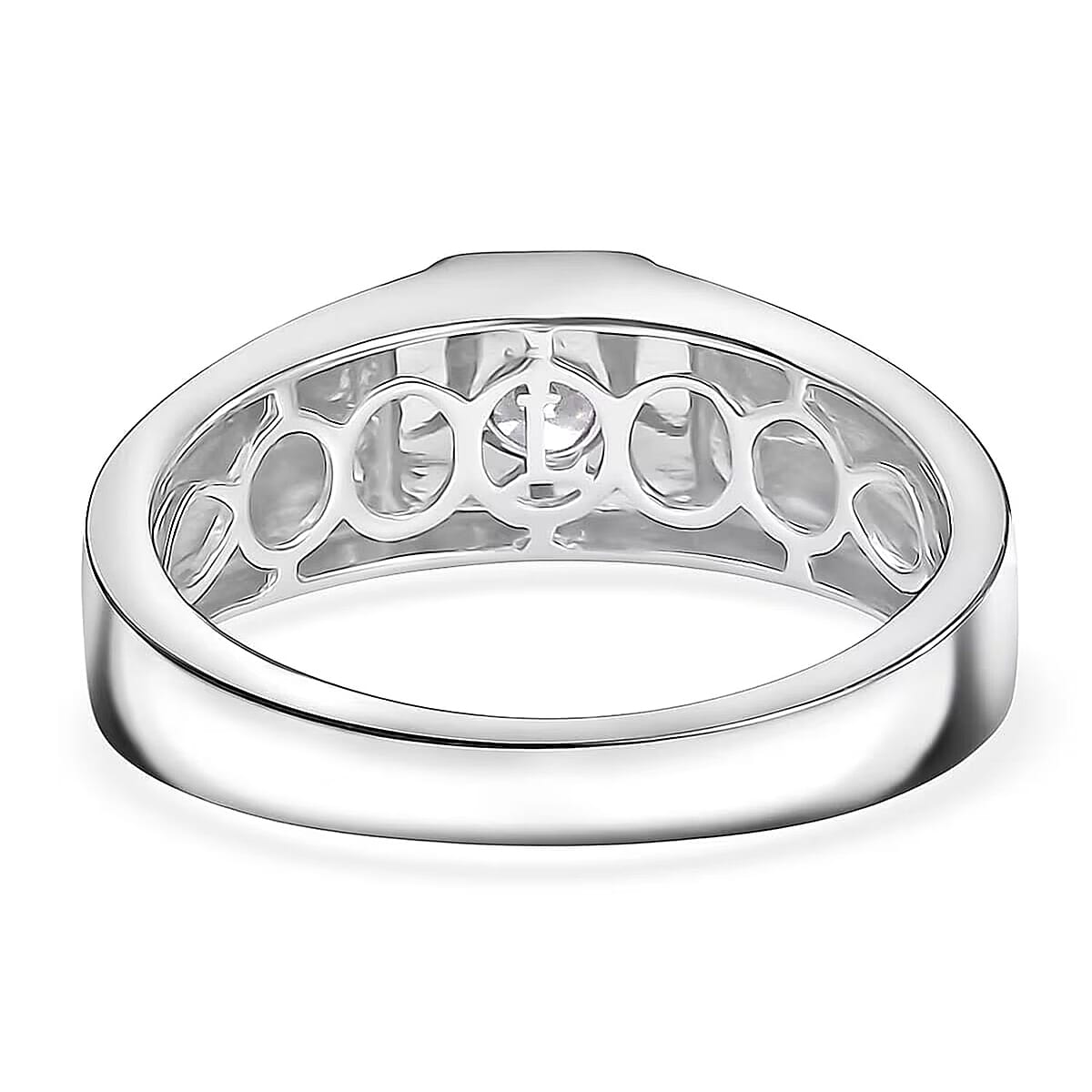 Luxuriant Lab Grown Diamond E-F VS 1.00 ctw Men's Ring in 950 Palladium (Size 9.5) image number 7