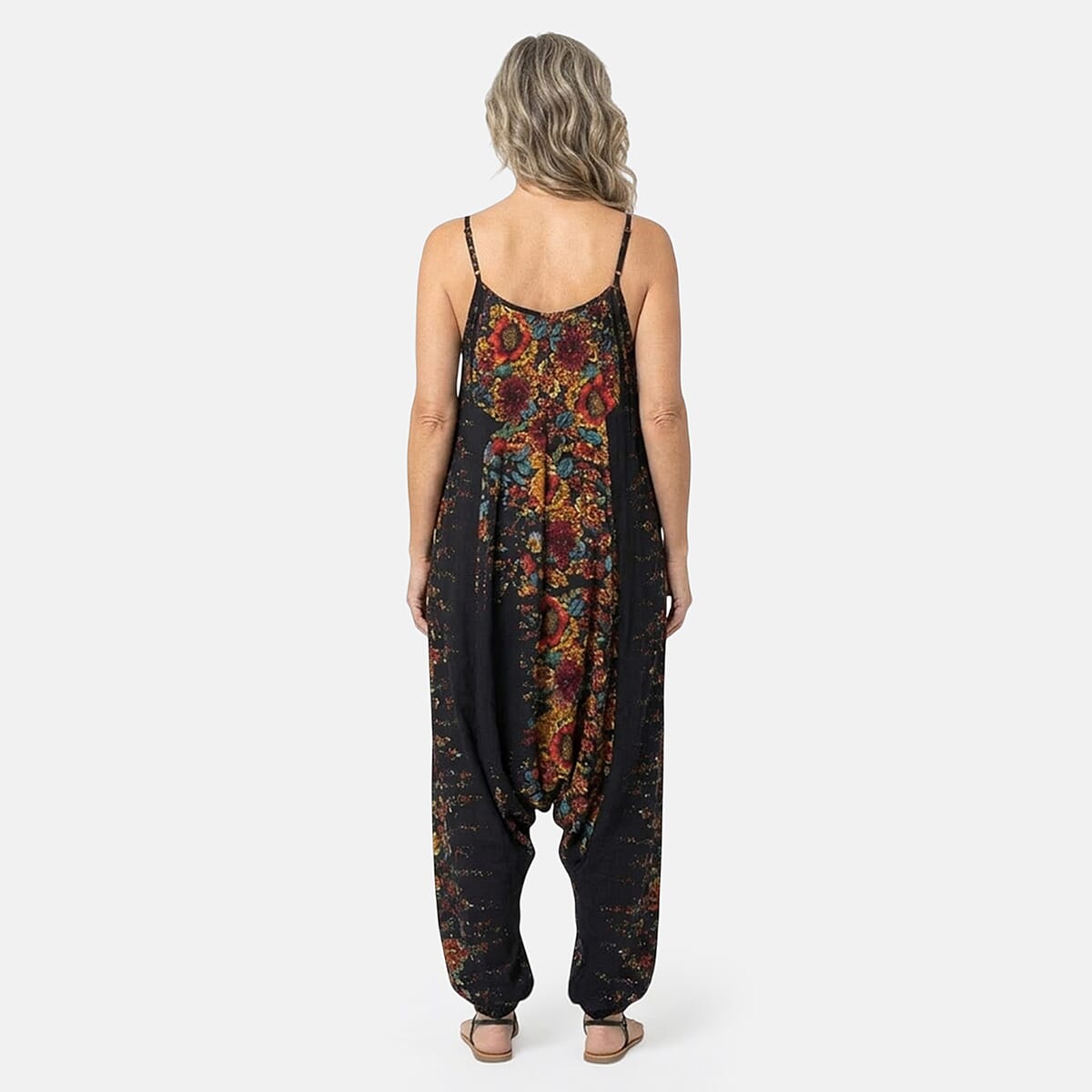 TLV Tamsy Black Floral 2 in 1 Harem Pant - One Size Fits Most image number 2