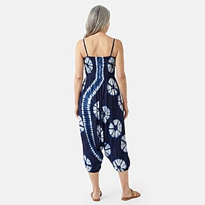 TLV Tamsy Navy Tie & Dye 2 in 1 Harem Pant - One Size Fits Most