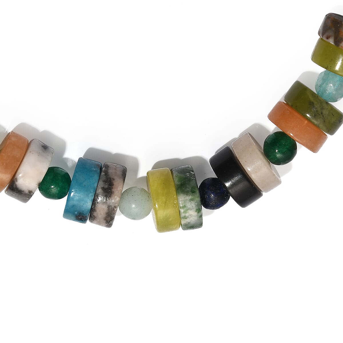 Multi Gemstone 88.15 ctw Beaded Stretch Bracelet image number 3