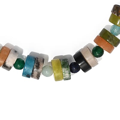Multi Gemstone 88.15 ctw Beaded Stretch Bracelet