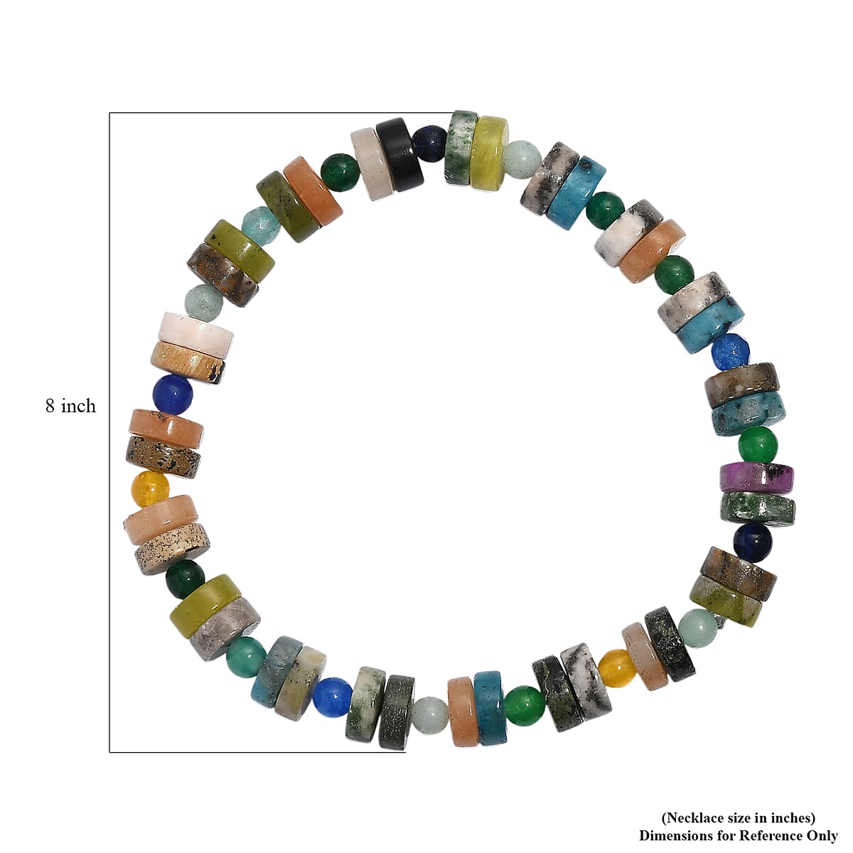 Multi Gemstone 88.15 ctw Beaded Stretch Bracelet image number 4